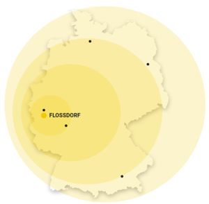Flossdorf Standorte - Deutschland Karte