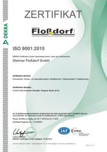 Zertifikat pdf Derka ISO 9001